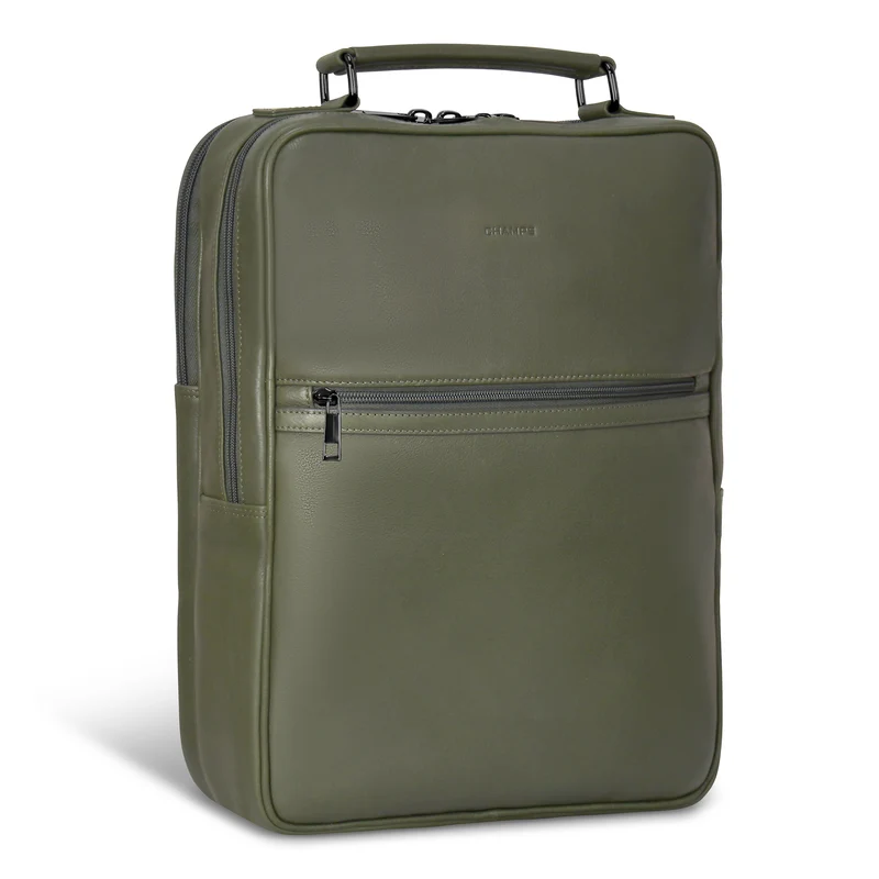 Onyx Leather Compact Backpack