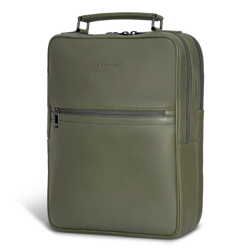 Onyx Leather Compact Backpack