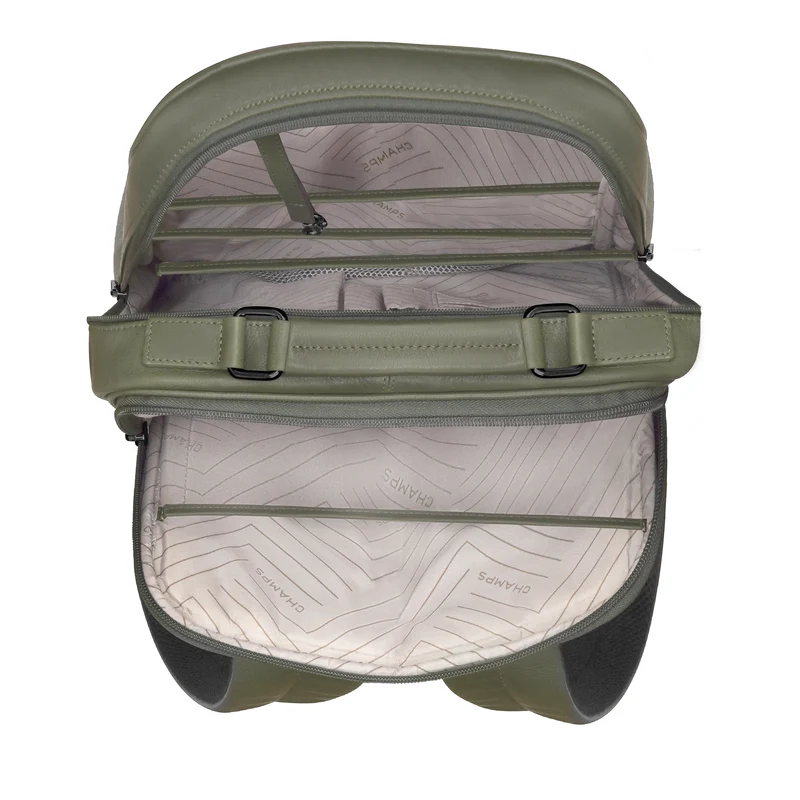 Onyx Leather Compact Backpack