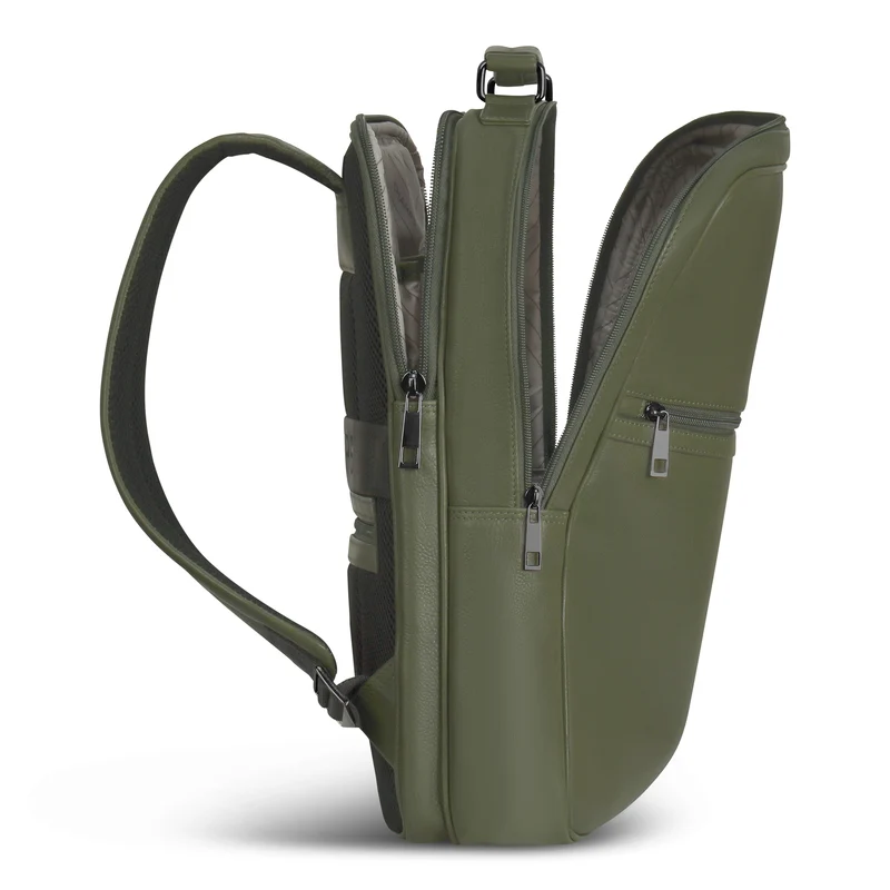 Onyx Leather Compact Backpack