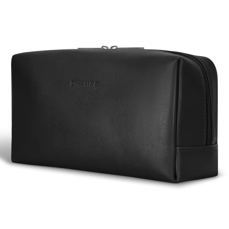 Onyx / Leather Toiletry Bag