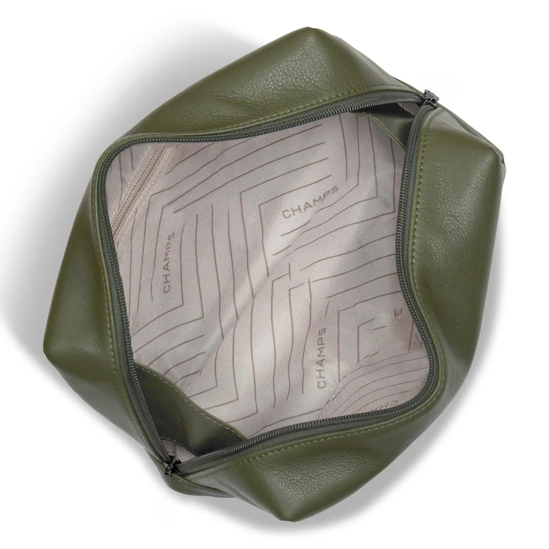 Onyx / Leather Toiletry Bag