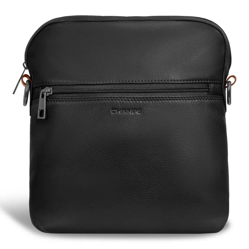 Onyx / Leather Cross-Body Bag