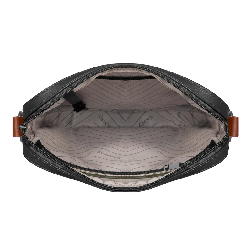 Onyx / Leather Cross-Body Bag