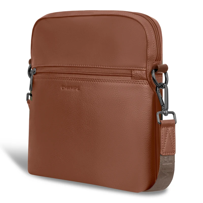 Onyx / Leather Cross-Body Bag