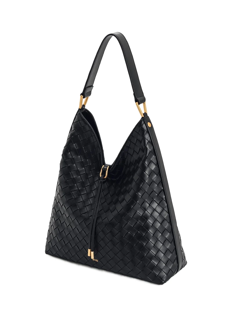 JW PEI Sac Bandoulière Aria Tressé Black