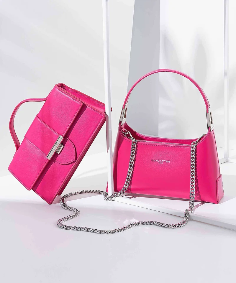 Lancaster Suave Ace Sac porté épaule fuxia