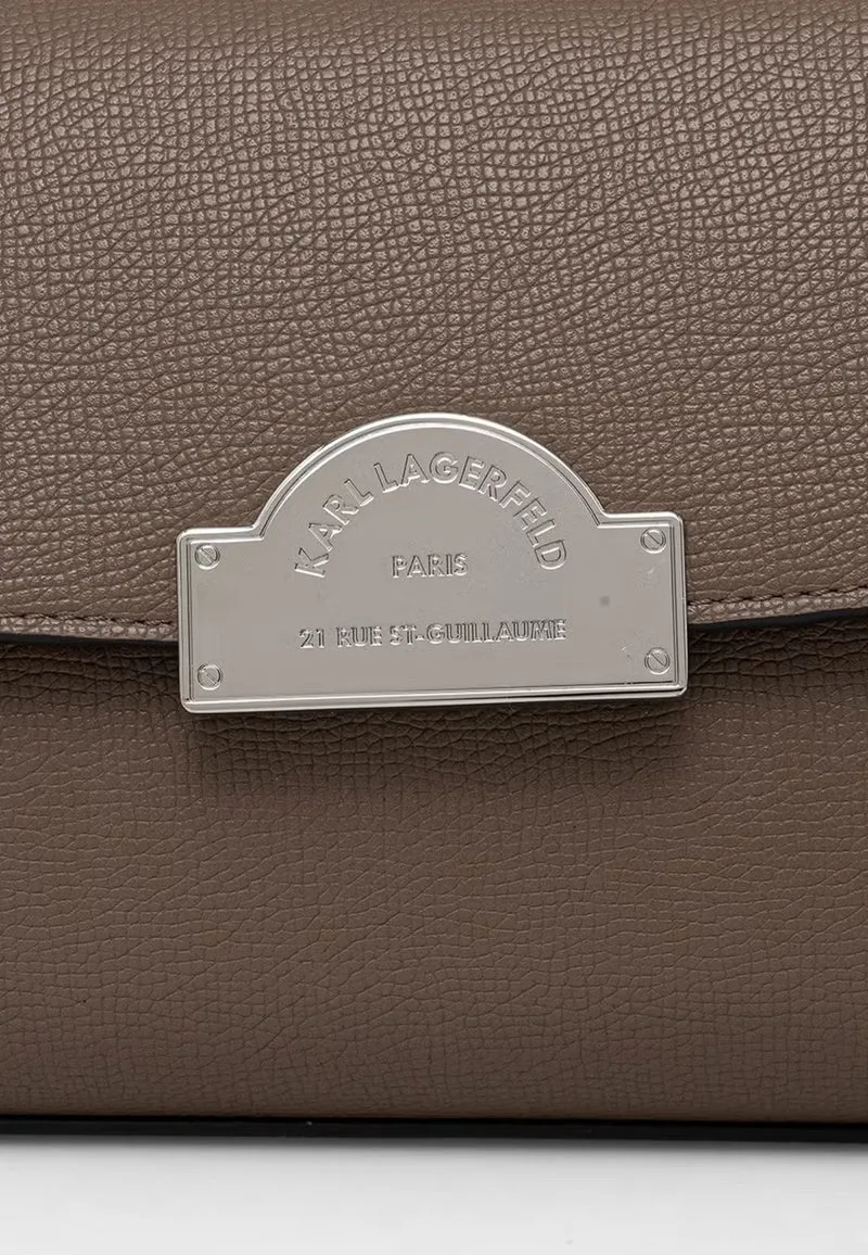 Karl Lagerfeld Sac Bandoulière Métal Taupe