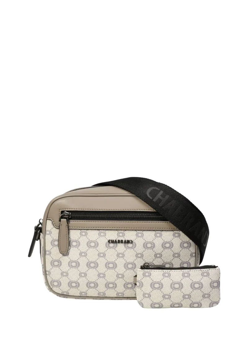 Chabrand Sacoche Ecru Gris Garnie Cuir