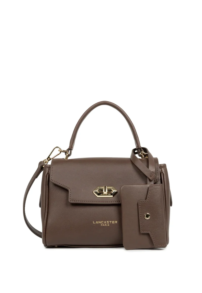 Lancaster Sac Rabat Mademoiselle Grace Cuir Marron