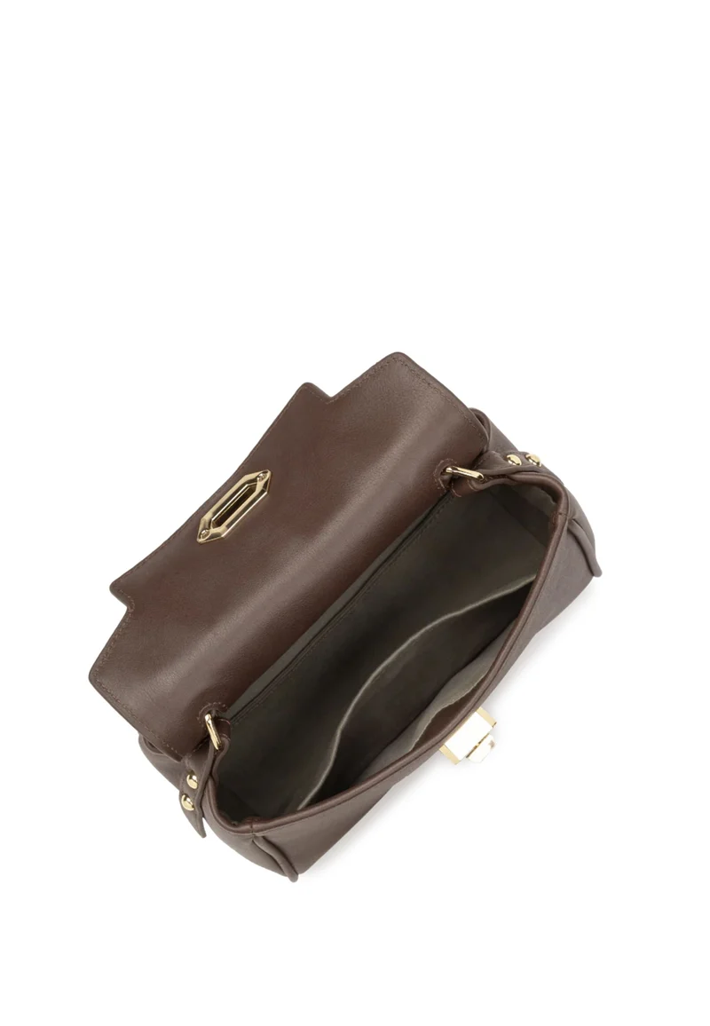 Lancaster Sac Rabat Mademoiselle Grace Cuir Marron