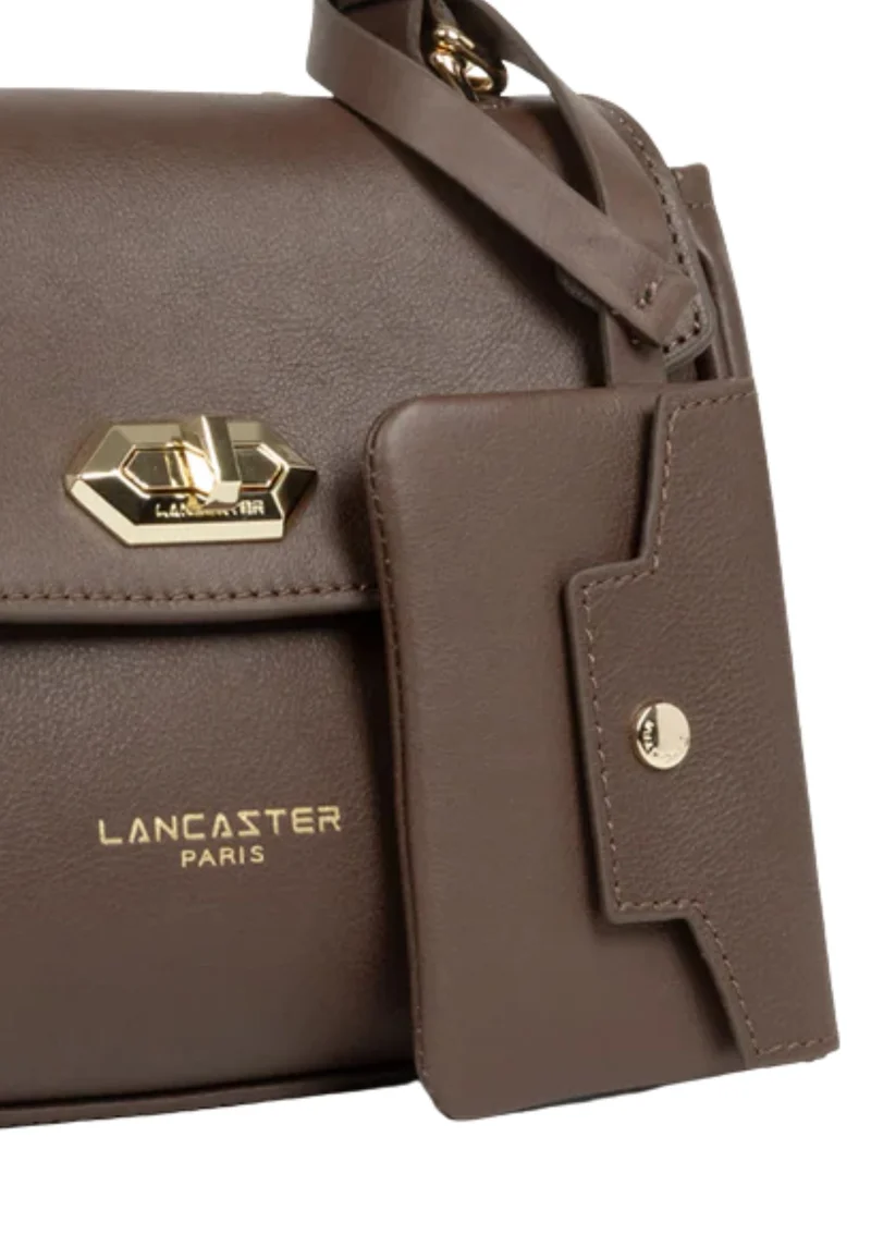 Lancaster Sac Rabat Mademoiselle Grace Cuir Marron