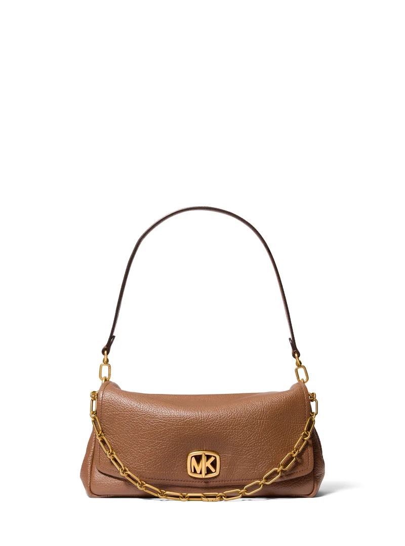 Michael Kors Sac Bandoulière Cuir Bryant Grand Chaîne Cognac