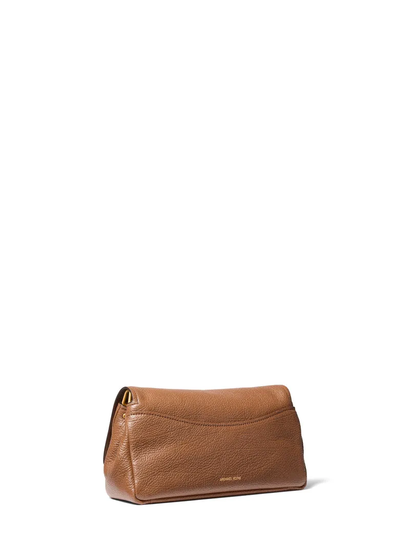 Michael Kors Sac Bandoulière Cuir Bryant Grand Chaîne Cognac