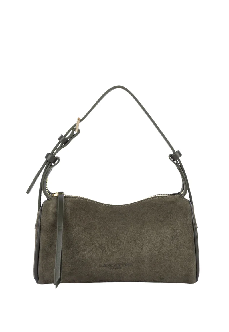 Lancaster Sac rectangle Zippé S Suède Kaki