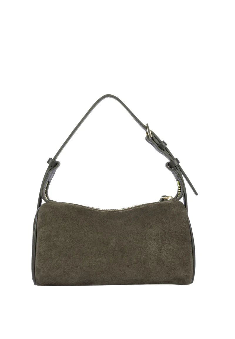 Lancaster Sac rectangle Zippé S Suède Kaki