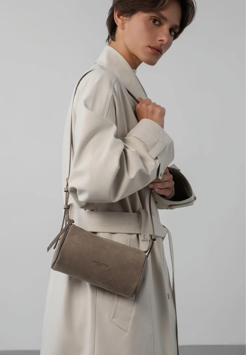 Lancaster Sac rectangle Zippé S Suède Galet