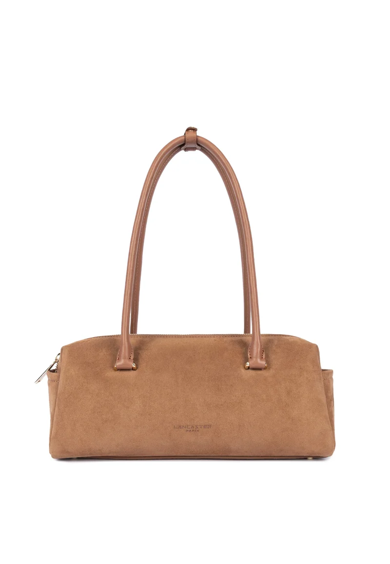 Lancaster Sac rectangle Zippé Suède Cube Camel