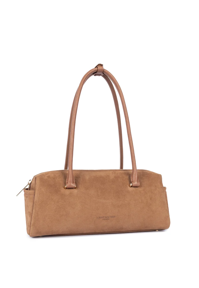 Lancaster Sac rectangle Zippé Suède Cube Camel