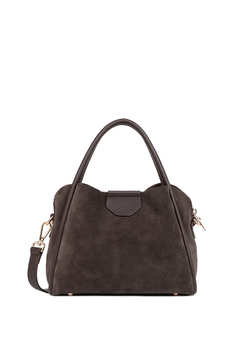 Lancaster Sac à main Aimantée S Suède Ida Marron