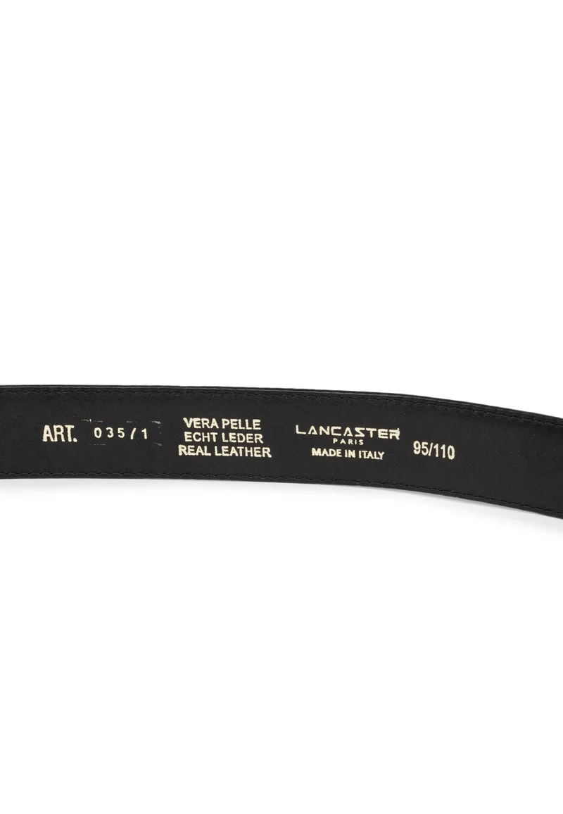 Lancaster Ceinture Soft Homme Noir 115 cm