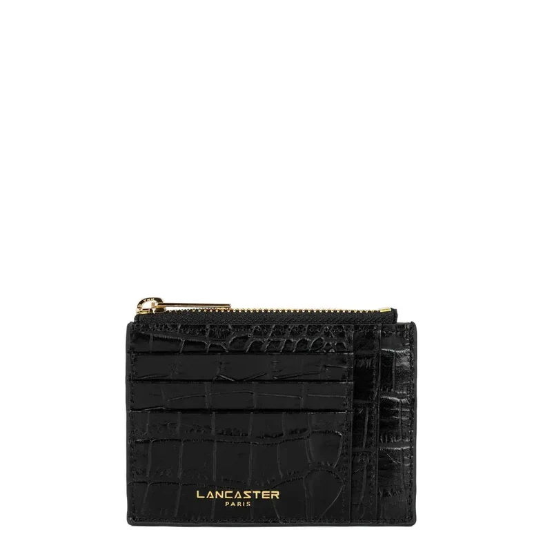Lancaster Porte-cartes Zippé Exo 124-16 Noir