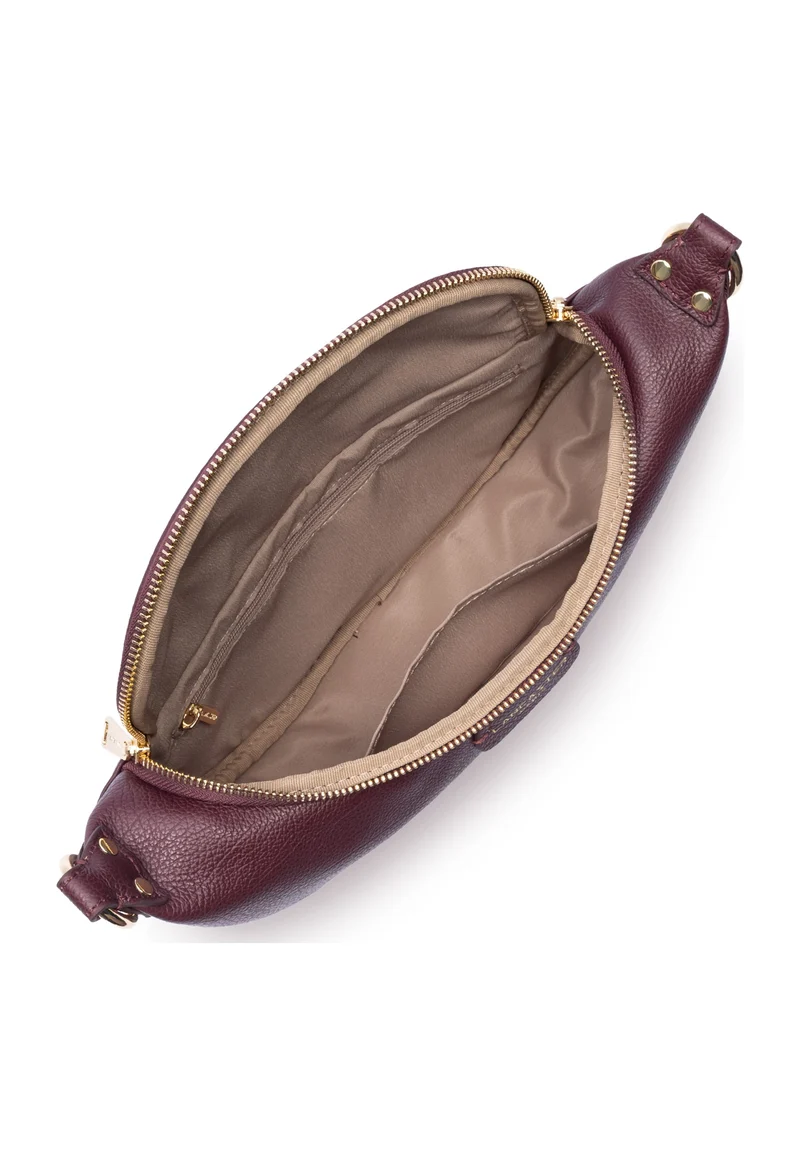 Lancaster Sac banane Zippé Dune Bordeaux foncé
