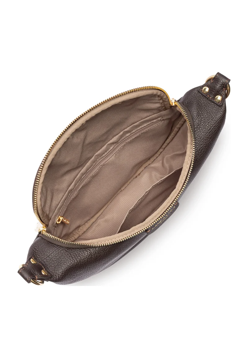 Lancaster Sac banane Zippé Dune Marron Foncé