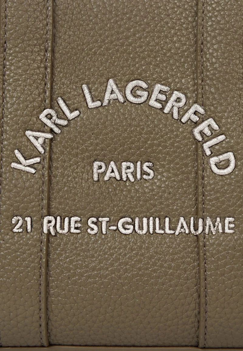 Karl Lagerfeld Cabas Carré Mini Grainé Taupe