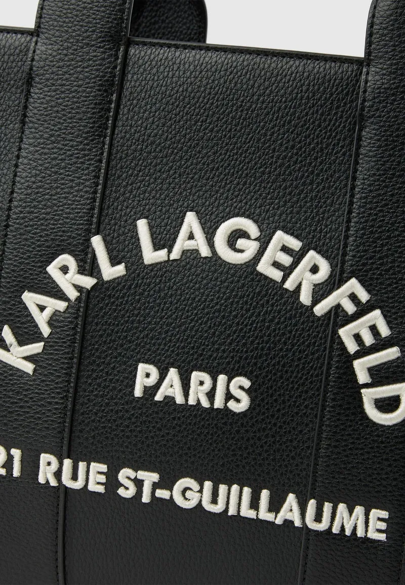 Karl Lagerfeld Cabas Carré Grainé Blanc & Noir