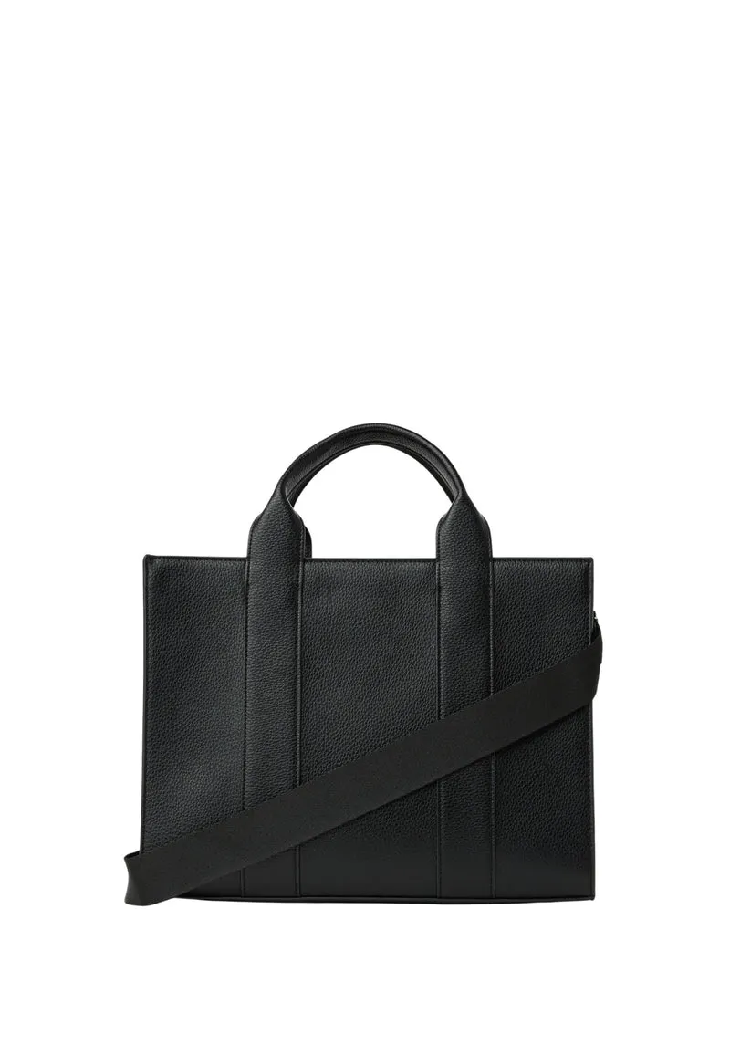 Karl Lagerfeld Cabas Carré Grainé Blanc & Noir
