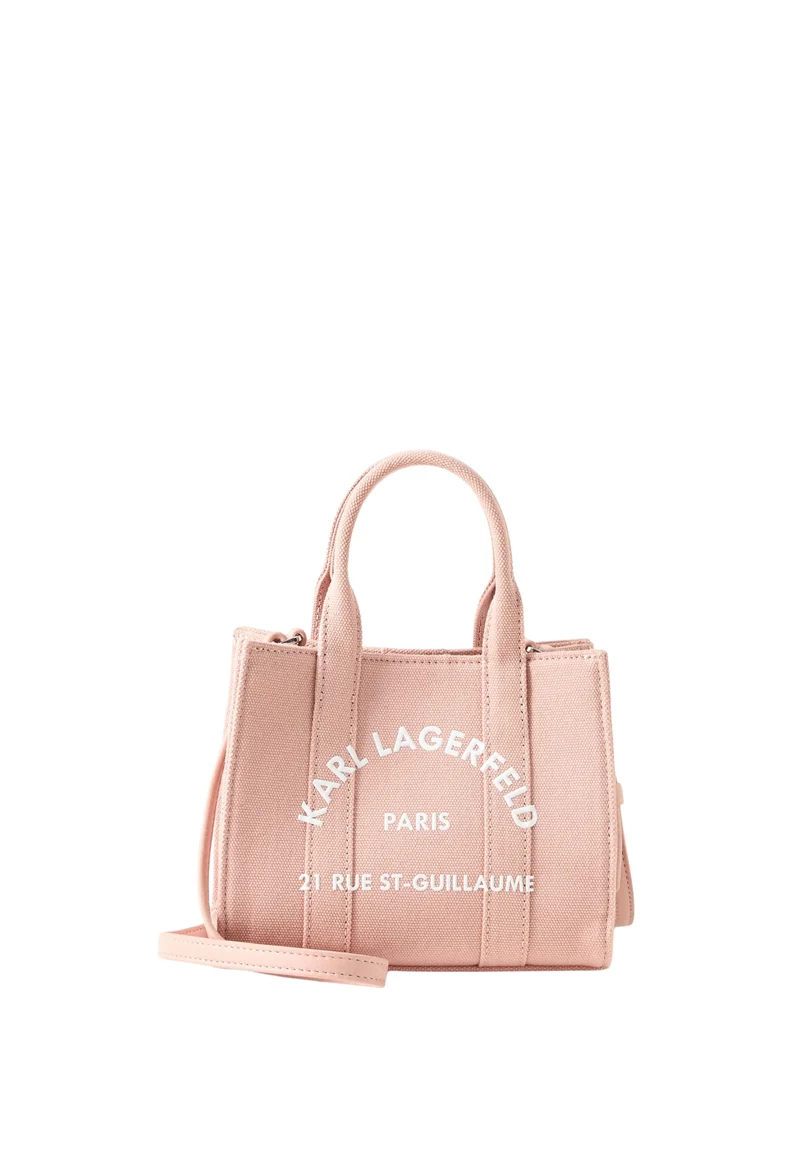 Karl Lagerfeld Cabas Carré Mini Coton Rose Poudré