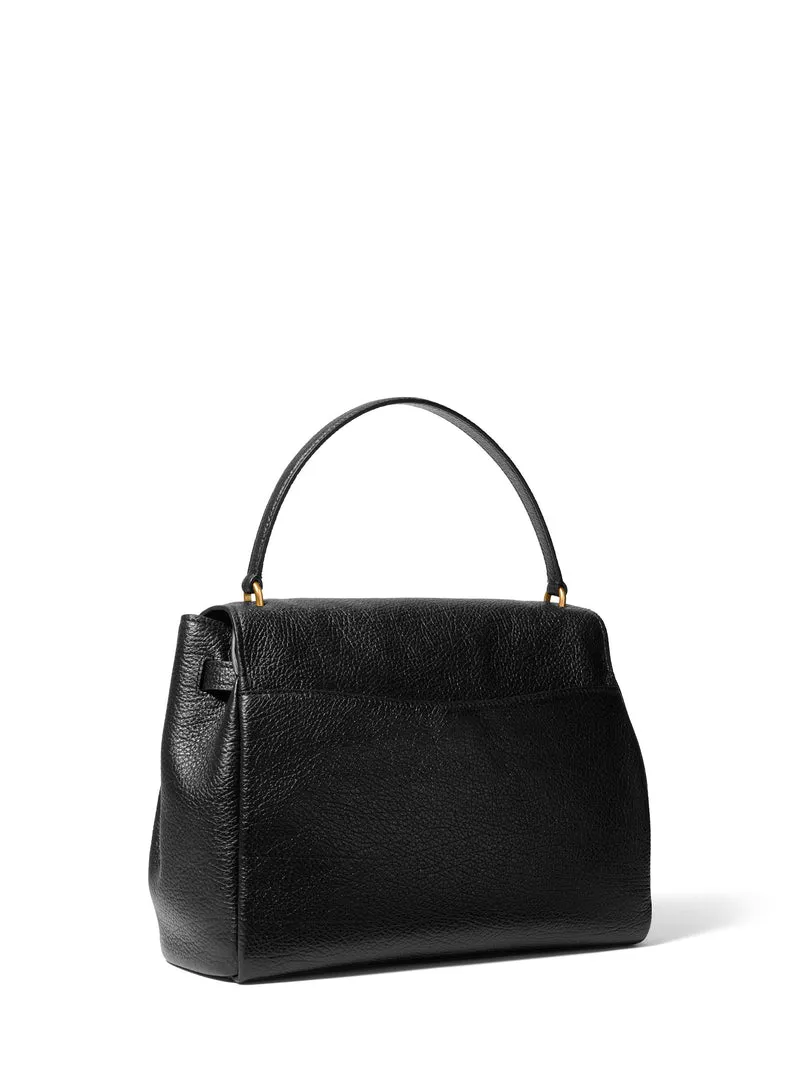 Michael Kors Sac à main Cuir Hamilton Moderne Grand Rabat Noir