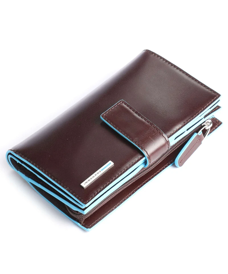 Piquadro Blue Square Étui à cartes crédit mahogany