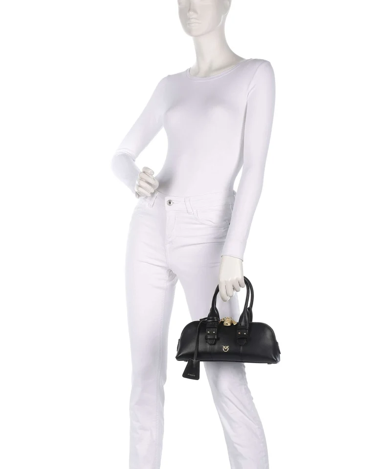 Pinko Bowling Horizontal Sac à main nero limousine/matt gold