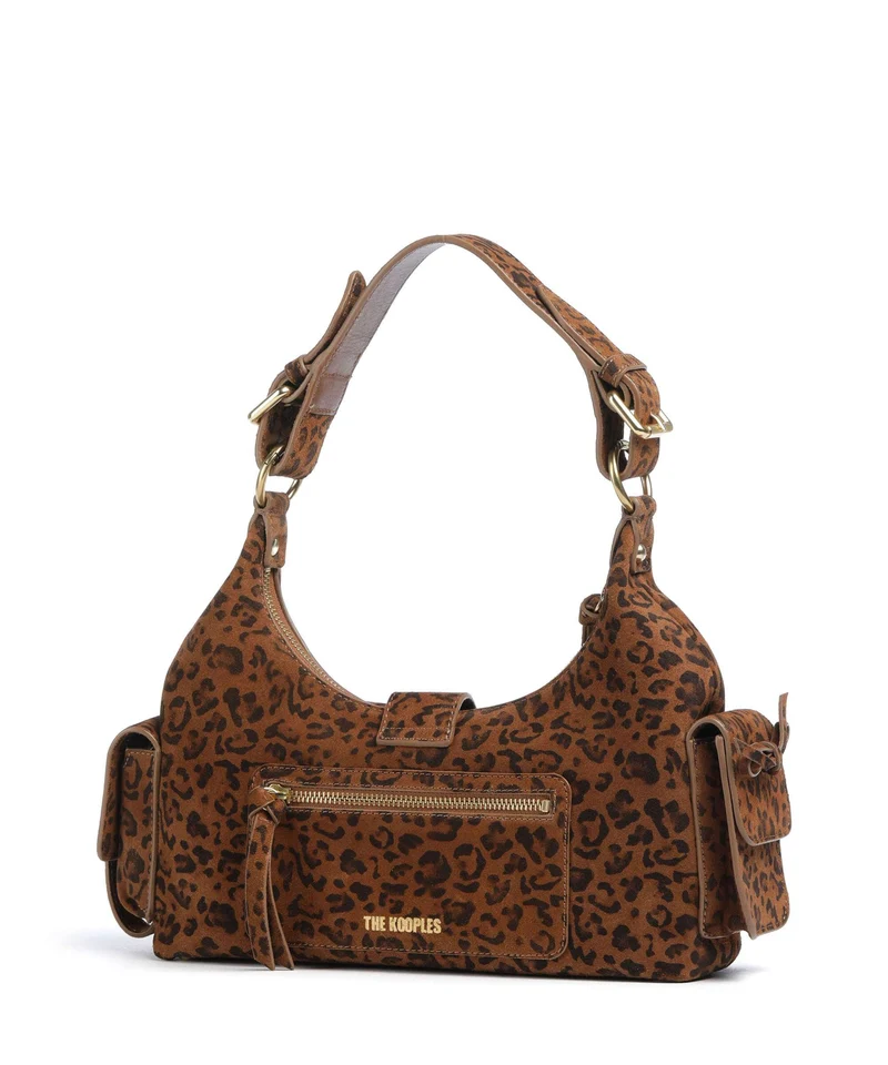 The Kooples Amelia Small Sac porté épaule leopard