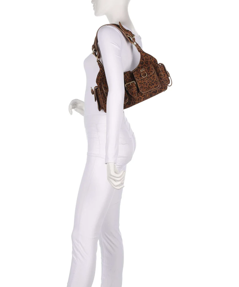 The Kooples Amelia Small Sac porté épaule leopard