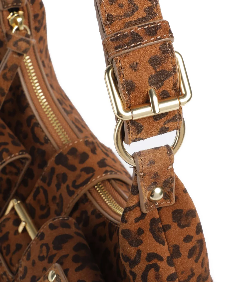 The Kooples Amelia Small Sac porté épaule leopard