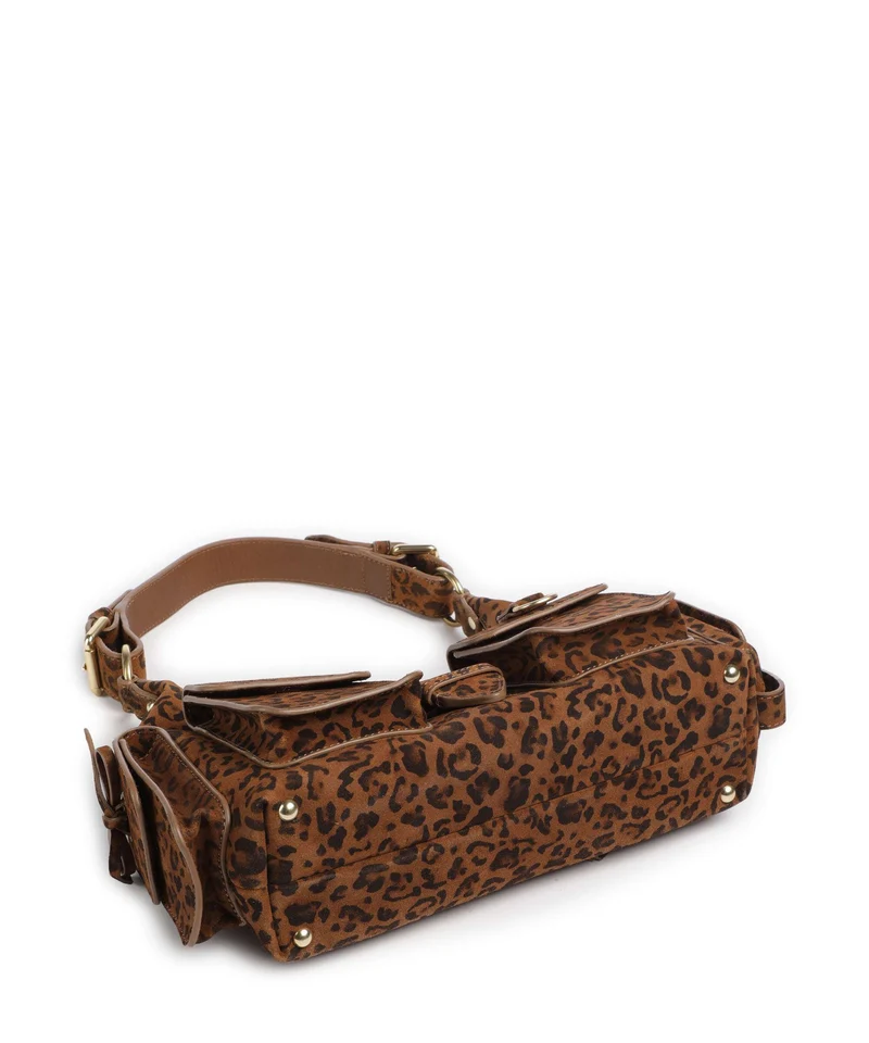The Kooples Amelia Small Sac porté épaule leopard