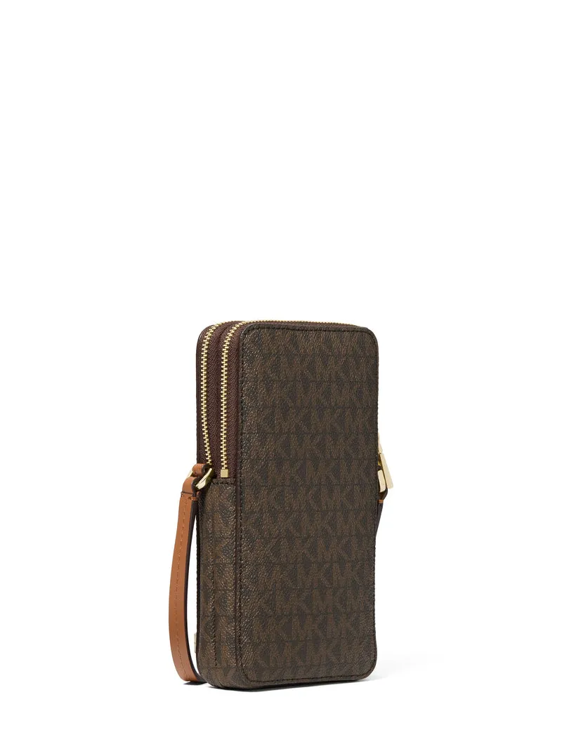 Michael Kors Sac Bandoulière Jet Set Petit Téléphone Marron