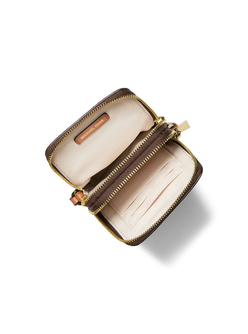 Michael Kors Sac Bandoulière Jet Set Petit Téléphone Marron