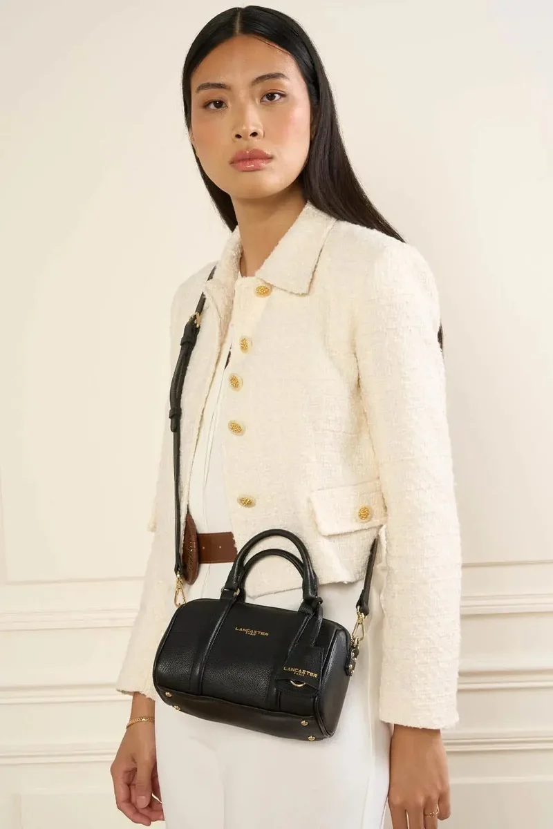 Lancaster Sac polochon Zippé S Milano Ana Noir