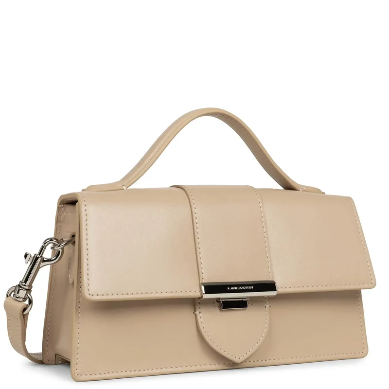 Lancaster Sac à rabat avec fermoir Paris Ily Beige Foncé