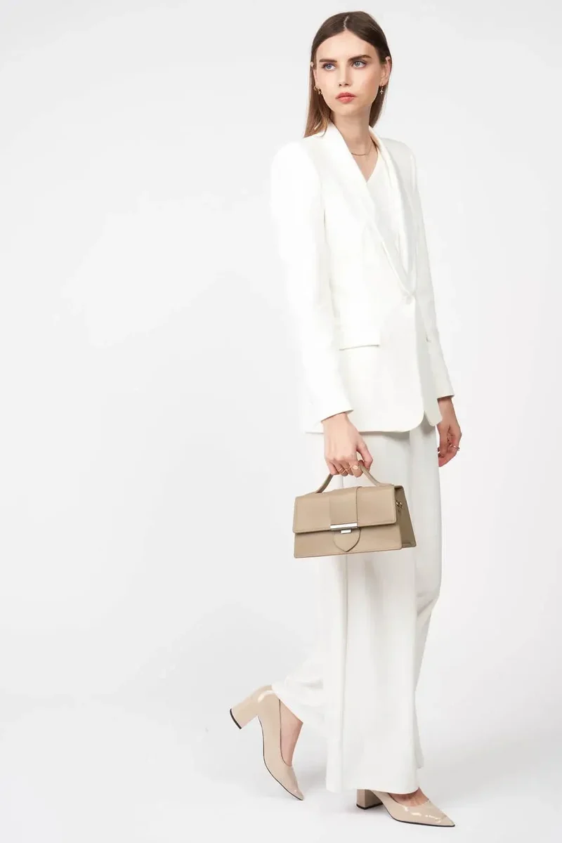 Lancaster Sac à rabat avec fermoir Paris Ily Beige Foncé