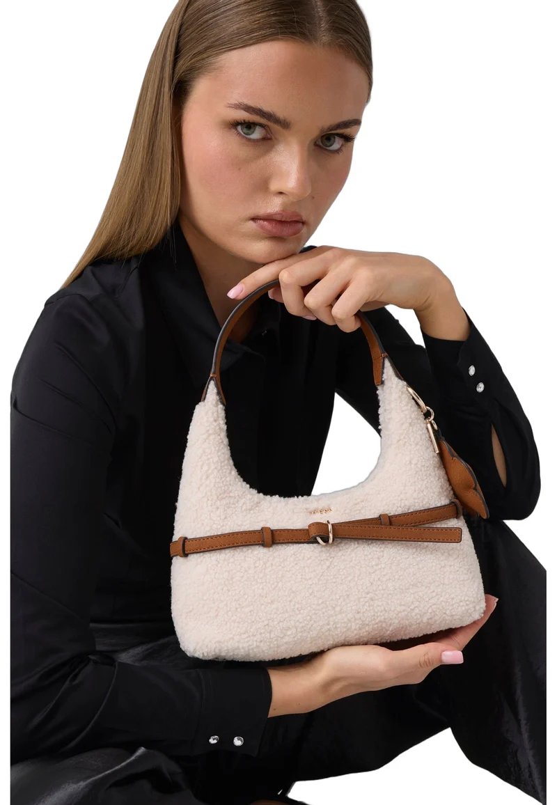 Guess Sac Hobo Taylor Mini Off White/Cognac