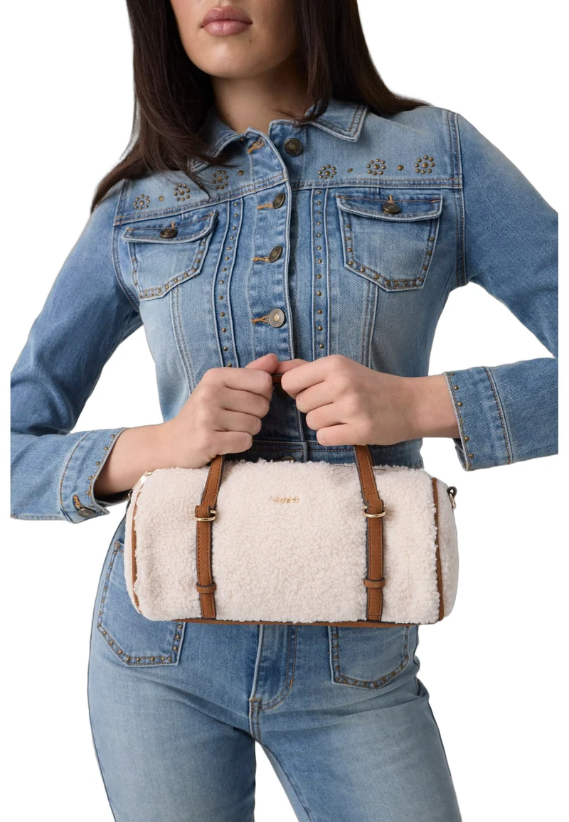 Guess Sac à Main Taylor Mini Off White/Cognac