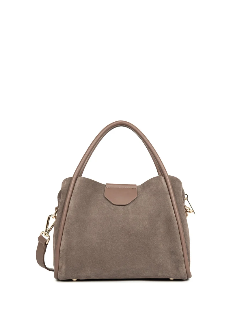 Lancaster Sac à main Aimantée S Suède Ida Taupe