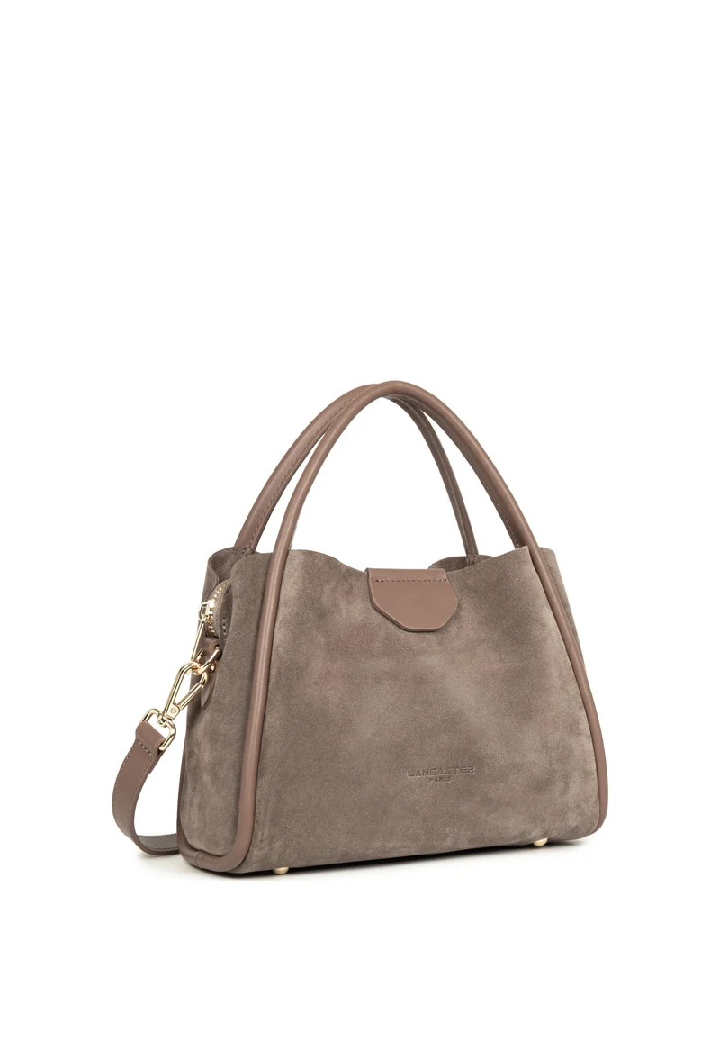 Lancaster Sac à main Aimantée S Suède Ida Taupe