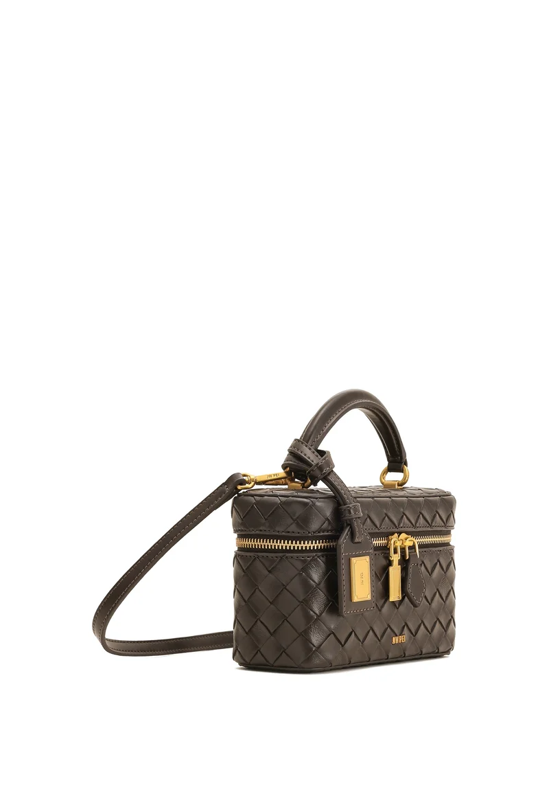 JW PEI Sac à main Cleo Tressé Dark Brown
