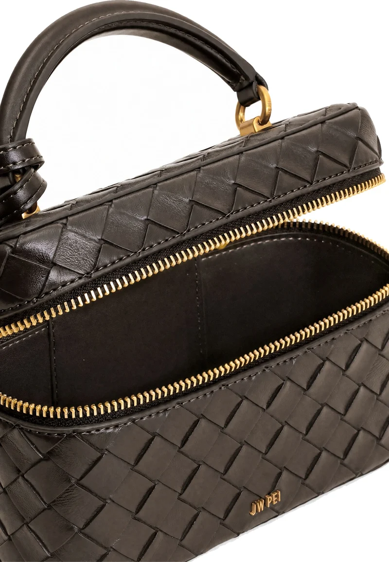 JW PEI Sac à main Cleo Tressé Dark Brown